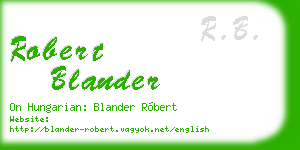 robert blander business card